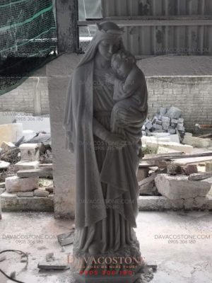 tượng đức mẹ mân côi bằng đá