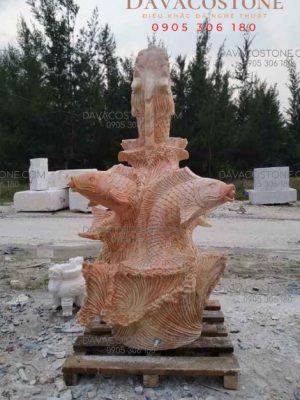 tượng cá chép bằng đá