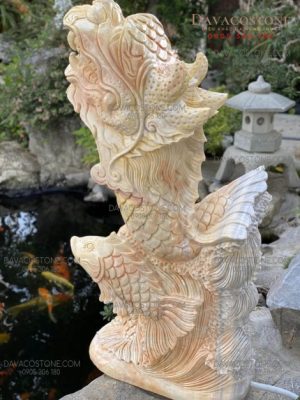 tượng cá chép bằng đá
